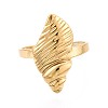 Adjustable Ion Plating(IP) Adjustable 304 Stainless Steel Cuff Open Rings for Women RJEW-N052-23G-2