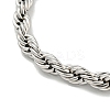 Tarnish Resistant 5MM 201 Stainless Steel Rope Chain Bracelets for Women LS-BJEW-R318-02P-2