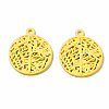 Spray Painted Alloy Pendants PALLOY-Q434-010E-NR-1