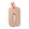 Ion Plating(IP) 304 Stainless Steel Pendants STAS-O127-C01-2