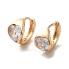 Light Gold Brass Micro Pave Cubic Zirconia Hoop Earrings EJEW-C073-09C-KCG-1
