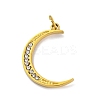 304 Stainless Steel Micro Pave Cubic Zirconia Pendants LS-STAS-Z096-01G-03-1