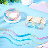12 Strands 3 Styles Gradient Color Baking Paint Glass Bead Strands DGLA-TA0001-21E-8