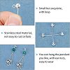 Unicraftale 20pcs 304 Stainless Steel Ball Stud Earring Post FIND-UN0001-12-4