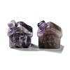 Natural Amethyst Carved Healing House Figurines DJEW-P015-01A-1