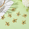 8Pcs Brass Micro Pave Cubic Zirconia Pendants KK-BBC0018-75-7