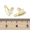 Rack Plating Brass Micro Pave Cubic Zirconia Charms KK-C082-08G-3