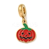 Ion Plating(IP) 304 Stainless Steel Red Enamel European Dangle Charms STAS-U005-38G-1