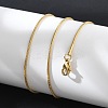 Ion Plating(IP) 304 Stainless Steel Round Snake Chain Necklace for Men Women LS-NJEW-K245-016C-4