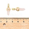 Natural Rose Quartz Double Terminal Pointed Pendant G-H097-01G-06-3