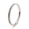 304 Stainless Steel Rhinestone Rings STAS-D178-02P-05-1