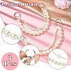 2Pcs 2 Styles White ABS Imitation Pearl Round Beaded Bag Extender Chains AJEW-CJ00010-3