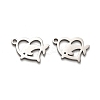 Non-Tarnish Valentine's Day 316 Surgical Stainless Steel Charms STAS-H190-15P-03-1
