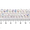 AB Color Plated Transparent Electroplate Beads Strands EGLA-H104-06I-4