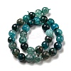 Faceted Natural Dragon Veins Agate Beads Strands X-G-F447-12mm-P07-3