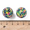 Round Resin Rhinestone Beads OACR-Z035-02E-3