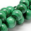 Natural Malachite Bead Strands G-O143-10-12mm-1