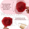 Faux Fox Fur Soft Pompom Ball DIY-WH20002-620A-02-4