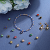 18Pcs 9 Colors 304 Stainless Steel with Rhinestone Pendants STAS-BBC0007-01-3