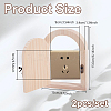 2Pcs Wooden Switch Outlet Cover AJEW-GA0008-85-2