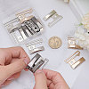6 Pairs 3 Colors Alloy Interlocking Clasps FIND-CA0009-21-3