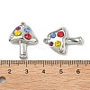 304 Stainless Steel Rhinestone Pendants STAS-L308-01P-3