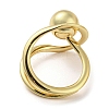 Round Ball Rack Plating Brass Wire Wrap Finger Rings RJEW-Q786-01G-3