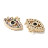 Brass Micro Pave Clear Cubic Zirconia Pendants KK-Q031-47G-01-2
