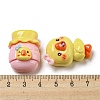 Cartoon Duck Opaque Resin Cabochons RESI-D006-02-3