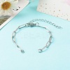 Tarnish Resistant 304 Stainless Steel Paperclip Chains Bracelet Making AJEW-JB01038-02-2