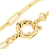 304 Stainless Steel Paperclip Chain Bracelets for Women BJEW-Q344-03G-2
