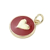 Brass Enamel Pendants KK-K368-10G-02-2