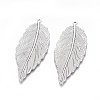 Tibetan Style Alloy Leaf Large Pendants LS-TIBEP-S607-AS-LF-1