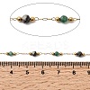 Handmade Natural Indian Agate & Synthetic Howlite & 316 Stainless Steel Round Link Chains CHS-L033-07G-02-2