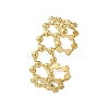 Hexagon 304 Stainless Steel Open Cuff Ring for Women LS-RJEW-Z083-03G-02-4