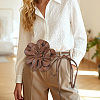 Flower PU Leather Wrap Waist Belts for Women AJEW-WH20816-058D-6