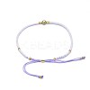 Adjustable Natural Pyrite Braided Bead Bracelets BJEW-F391-A08-4