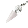 Natural Rose Quartz Cone Dowsing Pendulum Big Pendants G-C114-02P-19-3
