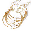 4Pcs Glass Seed Bead Braided Bead Bracelet Set CF1875-3-1