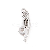 Brass Micro Pave Cubic Zirconia Pendants KK-C012-45P-2