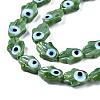 Handmade Evil Eye Lampwork Beads Strands LAMP-WH0006-06A-3