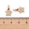 Brass Micro Pave Cubic Zirconia Pendants X1-KK-D420-01G-05-3