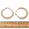 Beaded Hoop Earrings X-EJEW-JE03830-03-5
