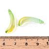 Transparent Glass Banana Pendants GLAA-T030-02-01-3