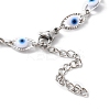 Evil Eye Plastic Link Chain Necklace NJEW-H169-03P-4