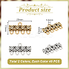 80Pcs 2 Colors Tibetan Style Alloy Chandelier Component Links FIND-PH0018-72-2