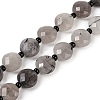 Natural Tourmalinated Quartz Beads Strands G-B094-A25-01-2