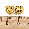 Tibetan Style Alloy Kitten Beads TIBEP-GC178-AG-RS-3