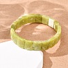 Natural Lemon Jade Faceted Beaded Stretch Bracelets for Women BJEW-K251-08B-3