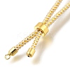 Braided Cotton Cord Slider Bracelet Making MAK-R001-01G-17-3